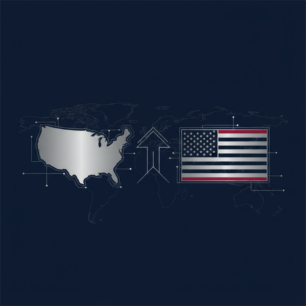 Amerika Birleşik Devletleri bayrağı ve haritası